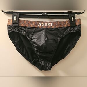 2xist Black Beauty w/ Golden Links Sliq Briefs - Sizes M, L, XL Available
